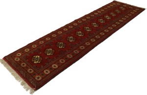 Red Tribal 3X10 Turkoman Persian Runner Rug