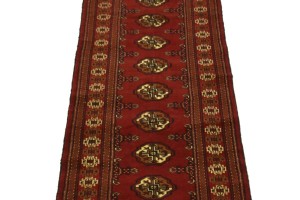 Red Tribal 3X10 Turkoman Persian Runner Rug