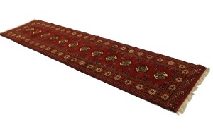 Red Tribal 3X10 Turkoman Persian Runner Rug
