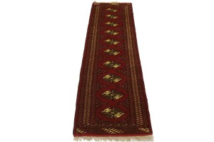 Red Tribal 2X10 Turkoman Persian Runner Rug