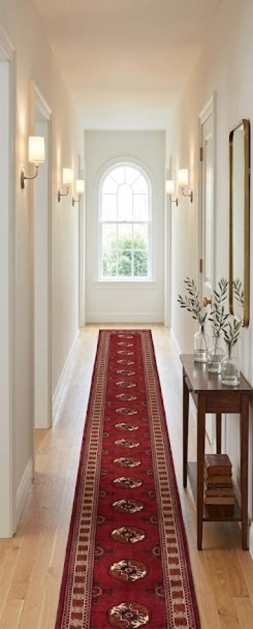 Red Tribal 2X10 Turkoman Persian Runner Rug