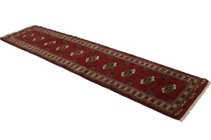 Red Tribal 2X10 Turkoman Persian Runner Rug