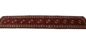 Red Tribal 2X10 Turkoman Persian Runner Rug