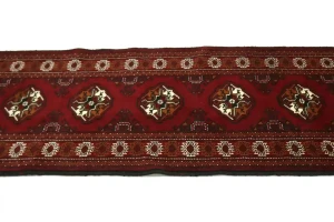 Red Tribal 3X10 Turkoman Persian Runner Rug