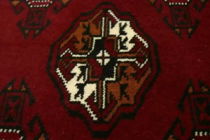 Red Tribal 3X10 Turkoman Persian Runner Rug