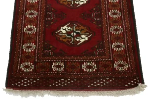 Red Tribal 3X10 Turkoman Persian Runner Rug