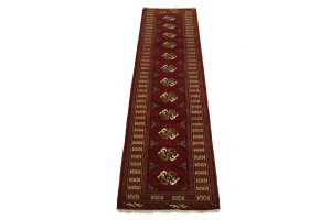 Red Tribal 2X10 Turkoman Persian Runner Rug