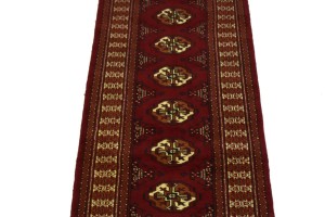 Red Tribal 2X10 Turkoman Persian Runner Rug