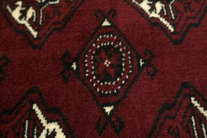 Maroon Red Tribal 3X9 Turkoman Persian Runner Rug