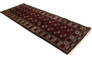 Maroon Red Tribal 3X9 Turkoman Persian Runner Rug
