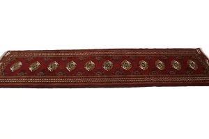 Red Tribal 3X10 Turkoman Persian Runner Rug