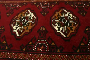 Red Tribal 3X10 Turkoman Persian Runner Rug