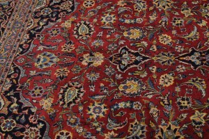 Vintage Red Traditional 10X13 Kashan Persian Rug
