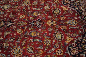 Vintage Red Traditional 10X13 Kashan Persian Rug