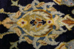 Dark Navy Vintage Traditional 11'6X17'4 Kashan Persian Oriental Rug