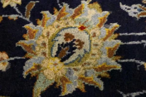 Dark Navy Vintage Traditional 11'6X17'4 Kashan Persian Oriental Rug