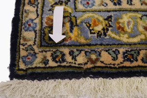 Dark Navy Vintage Traditional 11'6X17'4 Kashan Persian Oriental Rug