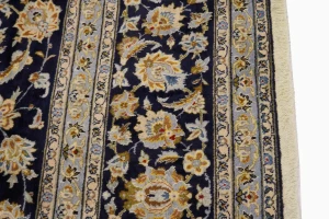 Dark Navy Vintage Traditional 11'6X17'4 Kashan Persian Oriental Rug