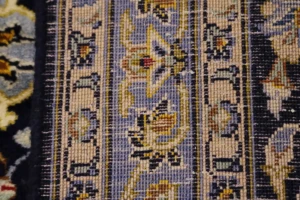 Dark Navy Vintage Traditional 11'6X17'4 Kashan Persian Oriental Rug