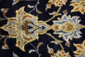 Dark Navy Vintage Traditional 11'6X17'4 Kashan Persian Oriental Rug