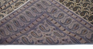 Semi Antique Beige Floral 7'4X10'5 Kashan Boteh Persian Rug