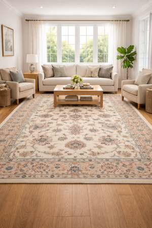 Vintage Cream Classic 7' x 10' Tabriz Persian Rug