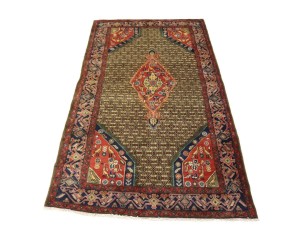 Vintage Brown Tribal 5X10 Koliaie Persian Rug