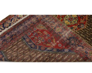 Vintage Brown Tribal 5X10 Koliaie Persian Rug