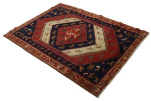 Semi Antique Red Tribal 3X5 Shiraz Persian Rug