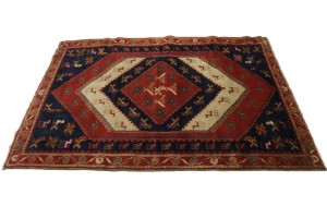 Semi Antique Red Tribal 3X5 Shiraz Persian Rug