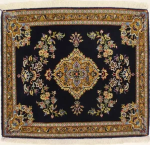 Navy Blue Traditional 2'9X3'0 Kashan Persian Oriental Rug