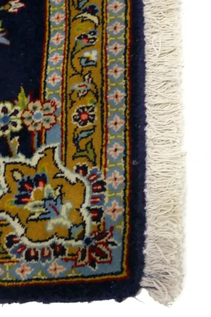 Navy Blue Traditional 2'9X3'0 Kashan Persian Oriental Rug