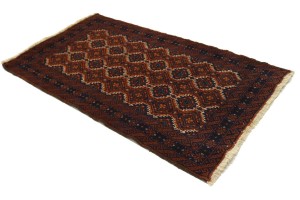 Dark Rust Tribal 3'2X5'5 Balouch Persian Rug