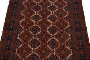 Dark Rust Tribal 3'2X5'5 Balouch Persian Rug
