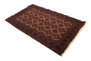 Dark Rust Tribal 3'2X5'5 Balouch Persian Rug