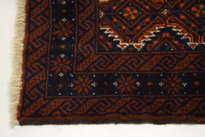 Dark Rust Tribal 3'2X5'5 Balouch Persian Rug