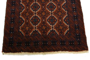 Dark Rust Tribal 3'2X5'5 Balouch Persian Rug