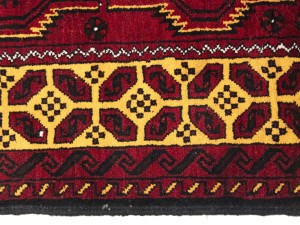 Red Vintage Tribal 3'6X6'5 Balouch Persian Oriental Rug