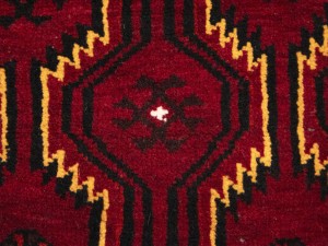 Red Vintage Tribal 3'6X6'5 Balouch Persian Oriental Rug