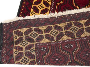 Red Vintage Tribal 3'6X6'5 Balouch Persian Oriental Rug