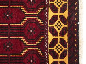 Red Vintage Tribal 3'6X6'5 Balouch Persian Oriental Rug