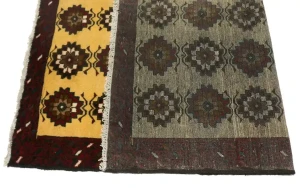 Vintage Vanilla Cream Tribal 3X6 Balouch Persian Rug