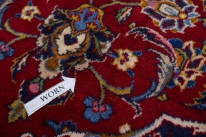 Vintage Red Traditional 10X13 Kashan Persian Rug