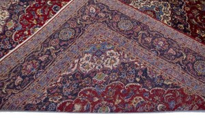 Vintage Red Traditional 10X13 Kashan Persian Rug