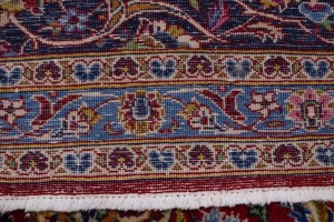 Vintage Red Traditional 10X13 Kashan Persian Rug