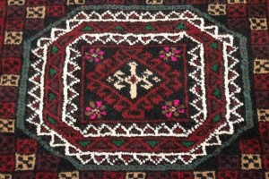 Vintage Red Tribal 3X6 Balouch Persian Rug