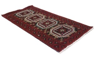 Vintage Red Tribal 3X6 Balouch Persian Rug