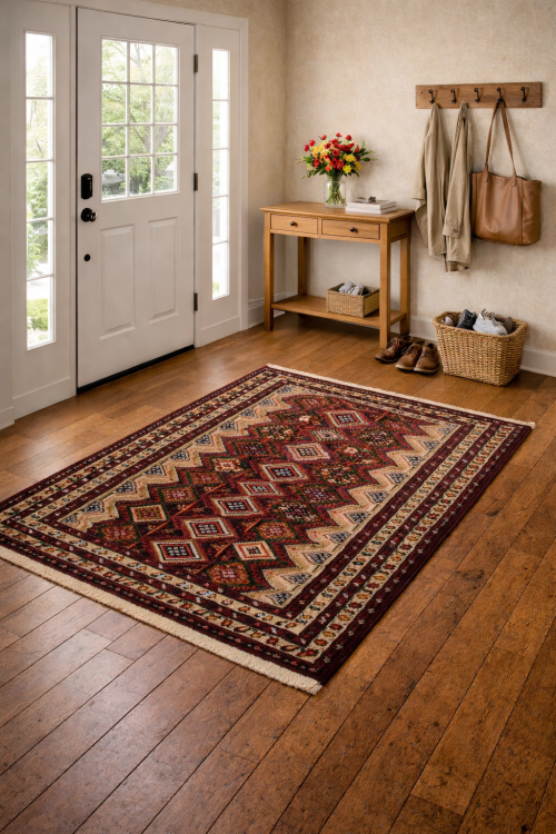 Vintage Beige Tribal 3' 5" x 7' Balouch Persian Rug