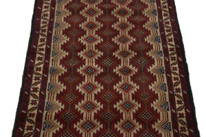 Vintage Beige Tribal 3'5X7 Balouch Persian Rug