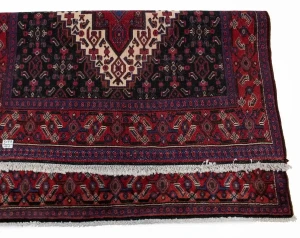 Vintage Geometric 4X5 Bidjar Persian Rug